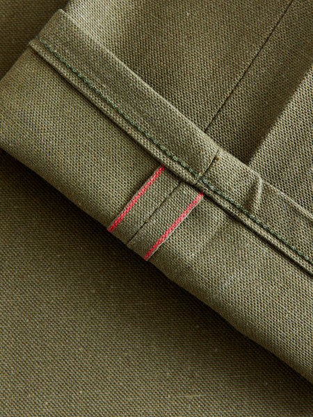 Waxed Canvas Cotton Duck 10oz - Olive Drab