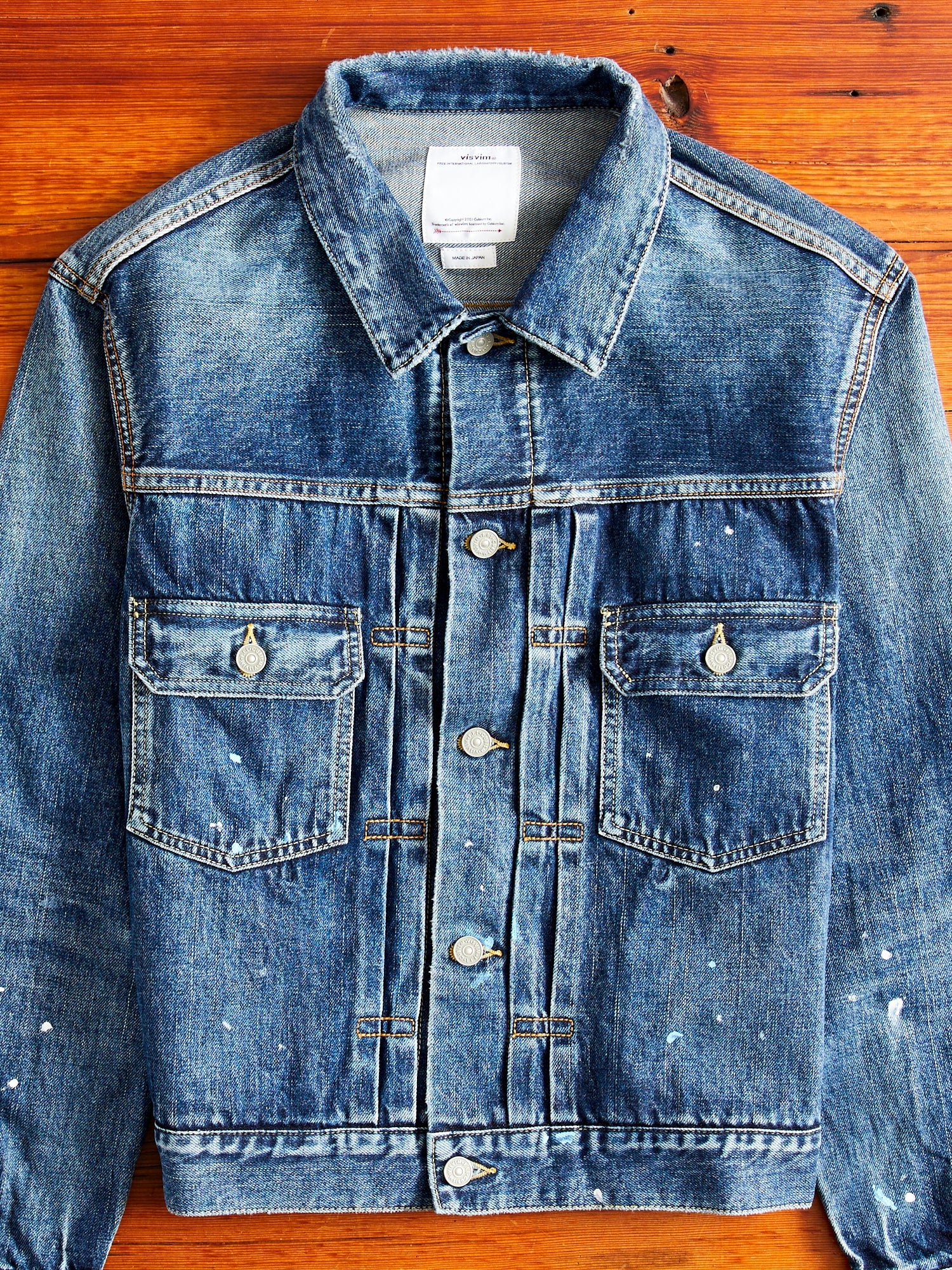 SS 101 Damaged Denim JKT in 1010 Washed Indigo – Blue Owl Workshop