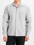 Handloom Loop Collar Shirt in Graphite Crosshatch