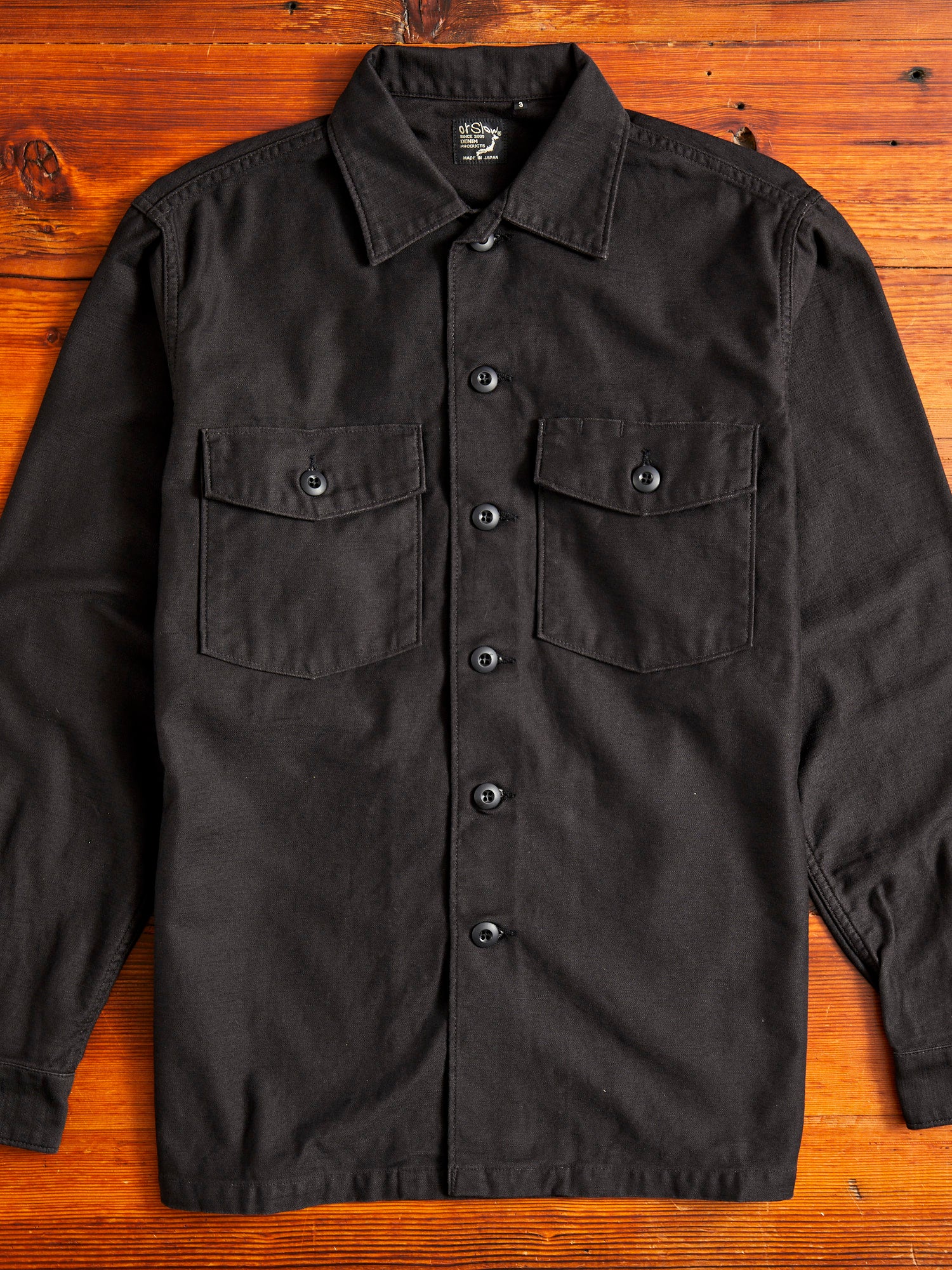 US Army Fatigue Shirt in Black Stone – Blue Owl Workshop