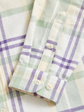 Lavanda Plaid Button-Up Shirt in Seamoss