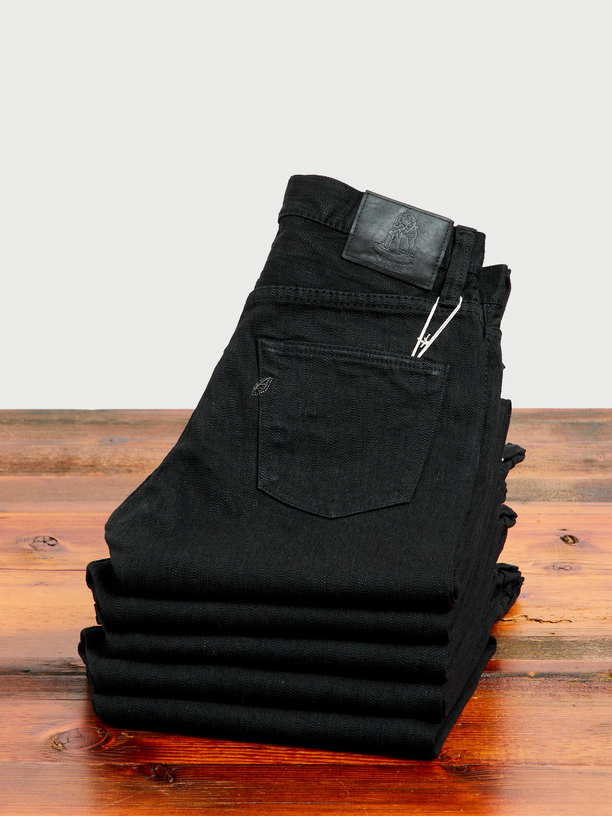 1167-WBK 13oz Rinsed Stretch Double Black Selvedge Denim - Relaxed 