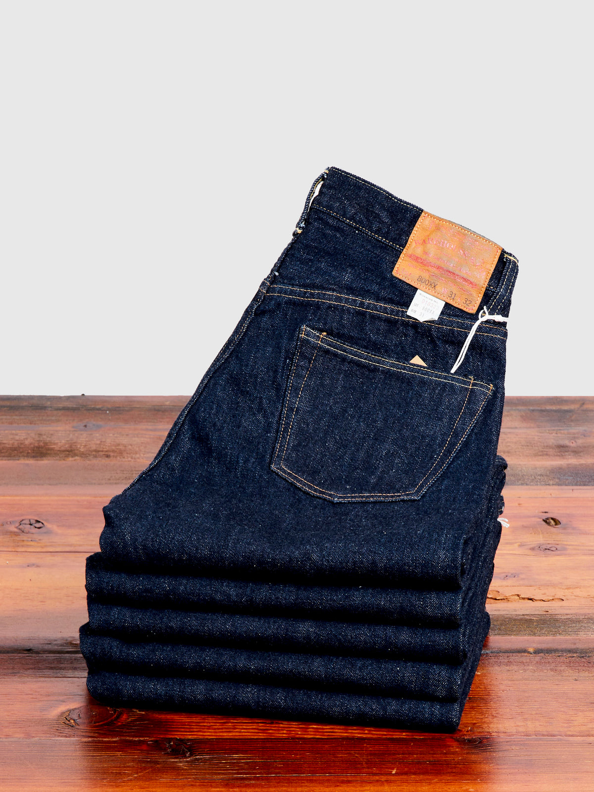 800XX 14.5oz Rinsed Selvedge Denim - Regular Straight Fit – Blue 