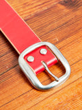 B-87 Leather Belt in Red
