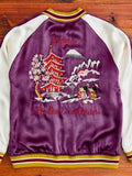 "Festival" Reversible Sukajan Souvenir Jacket in Blue/Purple