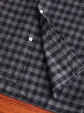 Gingham Check Button-Down Shirt in Grey
