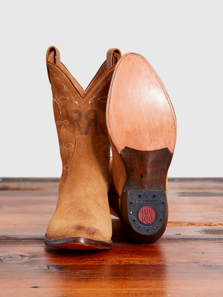 Suede light leather cowboy boots Given - Vienty