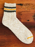 3 Line Quarter Length Sock in Beige