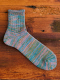 Melange Quarter Length Sock in Aqua Blue