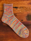 Melange Quarter Length Sock in Orange