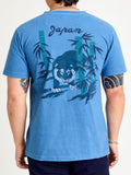 "Bamboo and Tiger" Bassen Pocket T-Shirt in Indigo