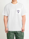 Circle Horn Round Pocket T-Shirt in White