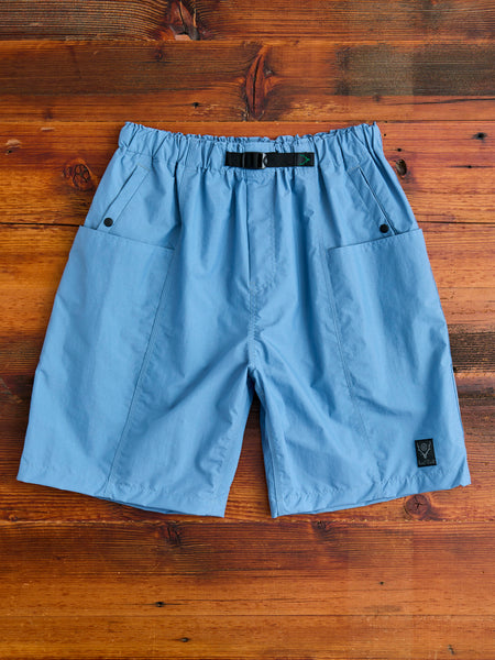 Nylon Taffeta Belted C.S Shorts in Sax Blue
