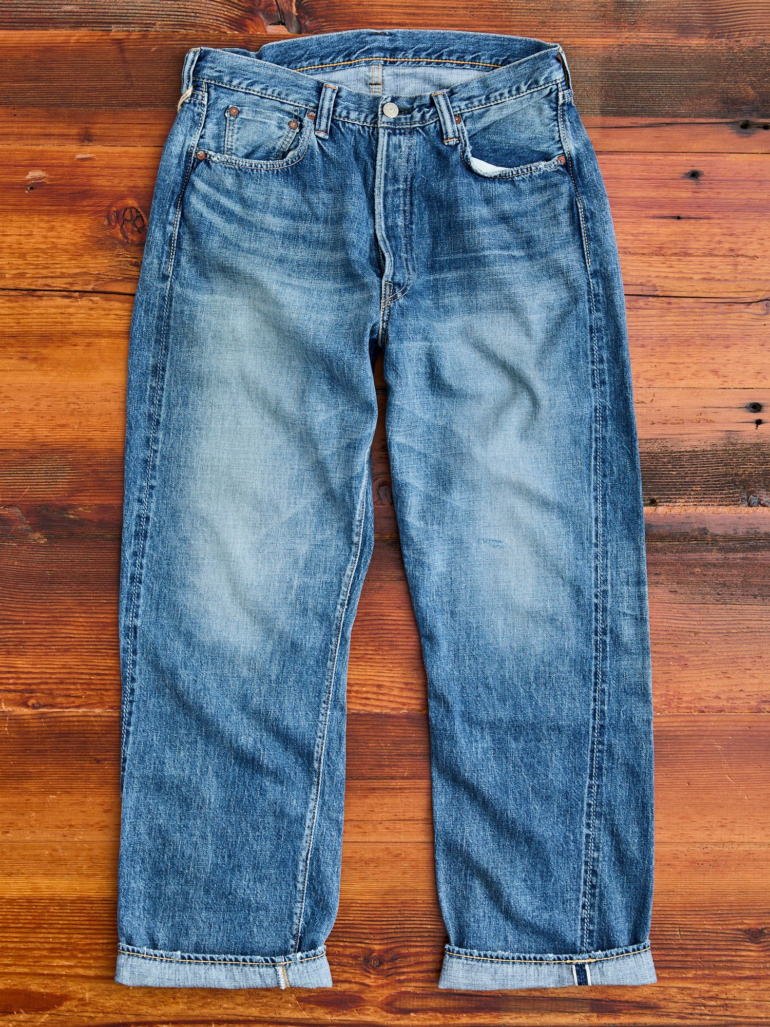 Hard Washed Selvage Denim Pants