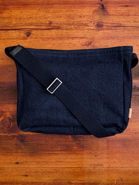 Square Shoulder Bag in Indigo One Wash