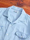 Short Sleeve Work Shirt in Chambray Bleached