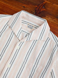Italian Collar Shirt in Pink Stripe