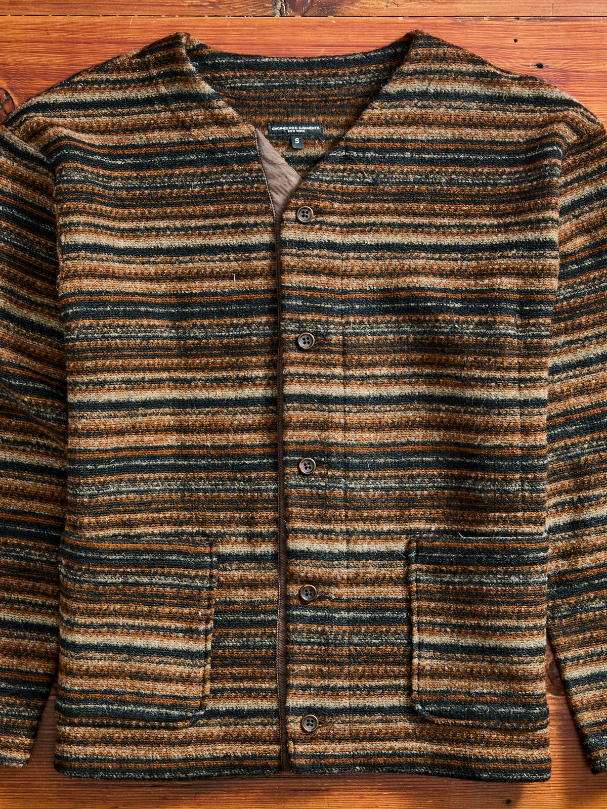 Fair Isle Knit Cardigan Sweater in Brown Stripe – Blue Owl Workshop