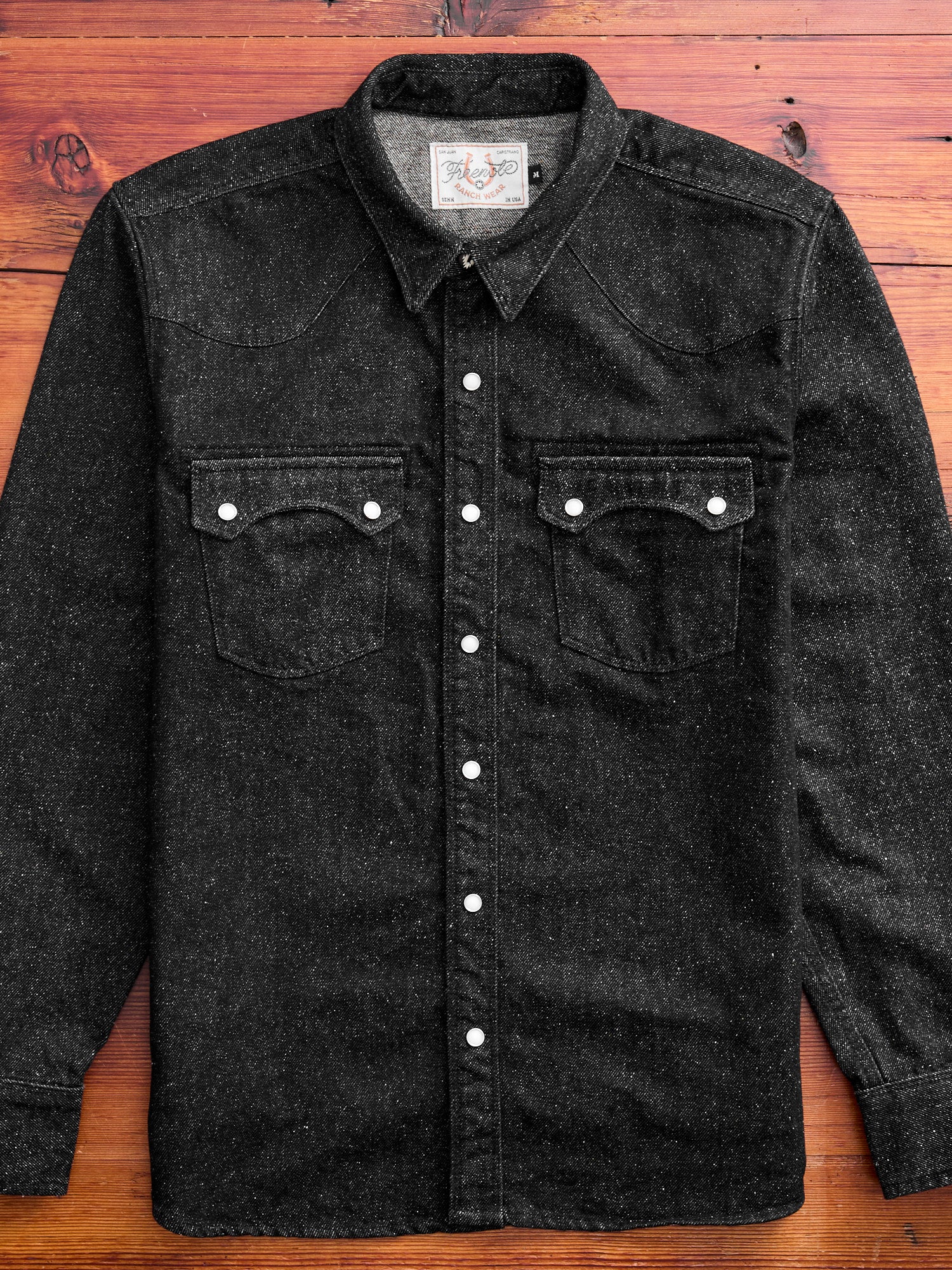 Modern Western Shirt in Black Nep Denim – Blue Owl Workshop