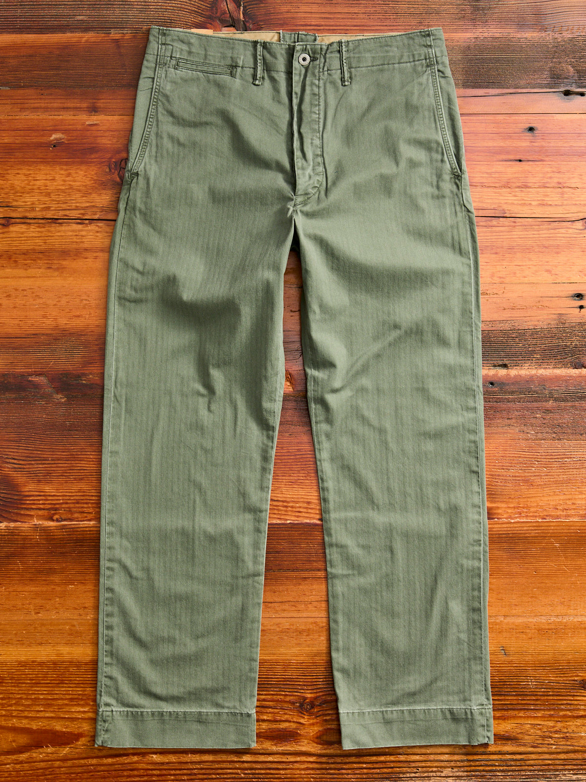 Herringbone Twill Field Pants in Washed Olive – Blue Owl Workshop