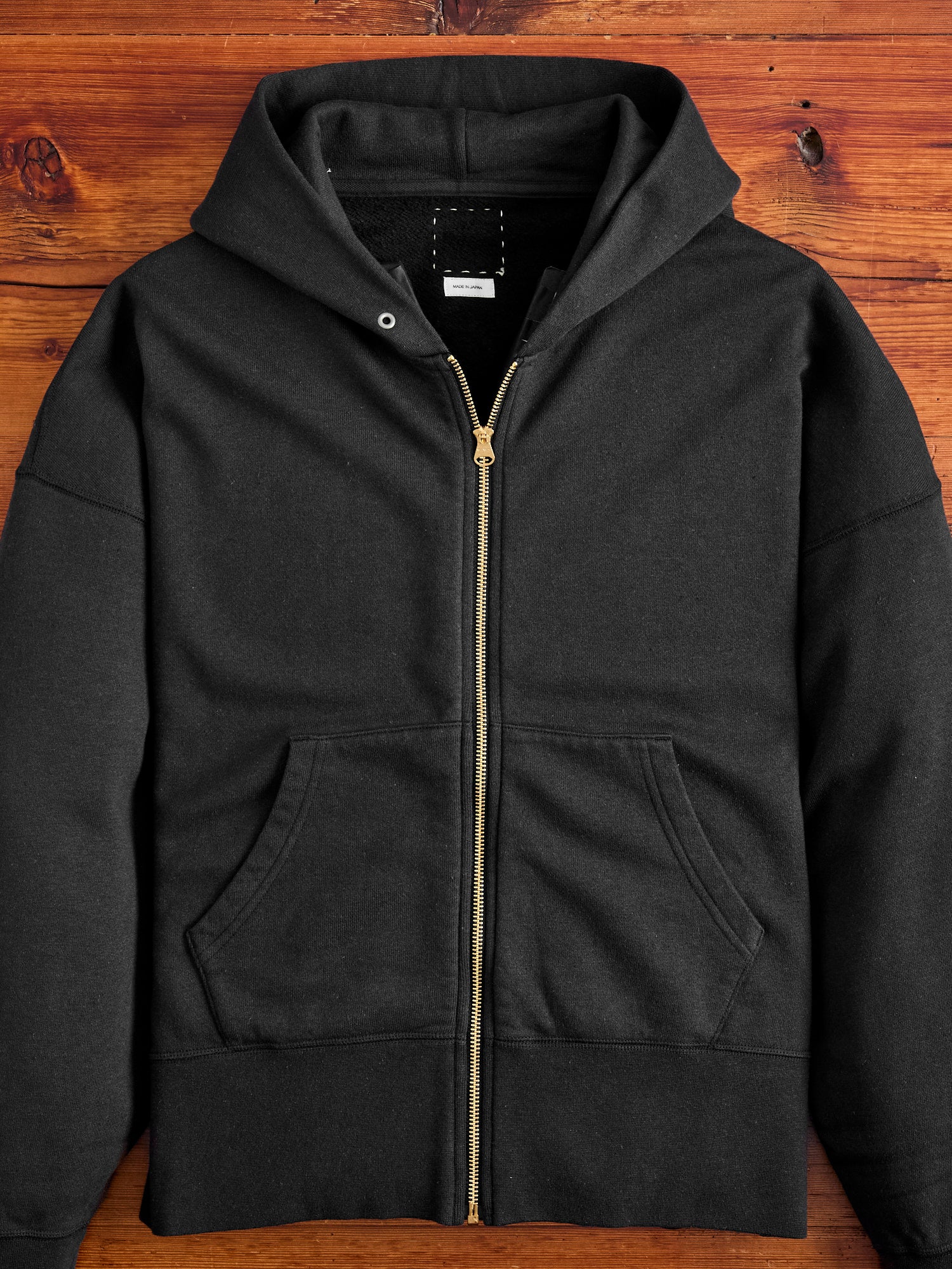 Court Zip Hoodie C/WS in Black Blue Owl Workshop