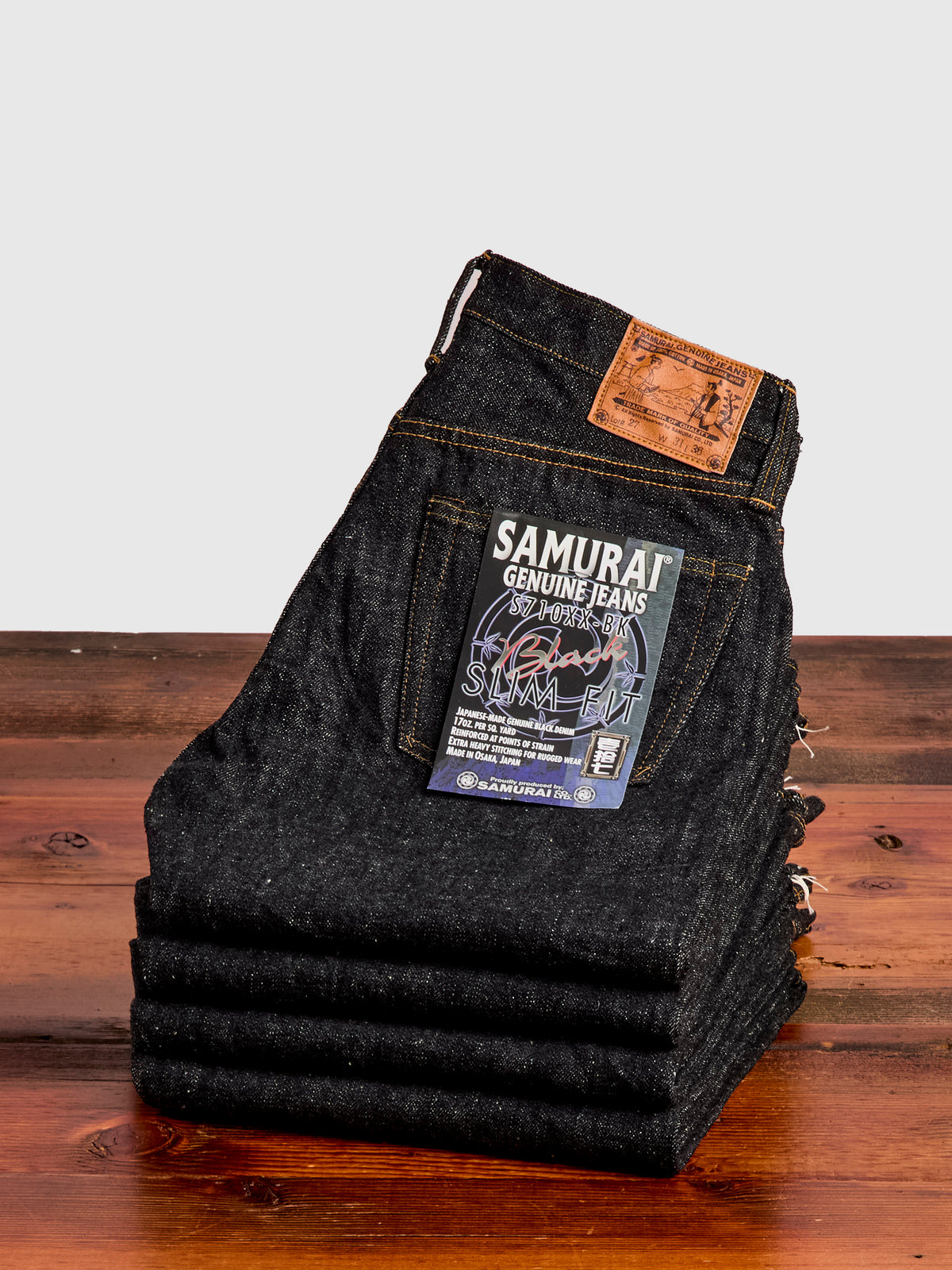 S710XX-BK 17oz Black Selvedge Denim - Slim Straight Fit – Blue Owl 