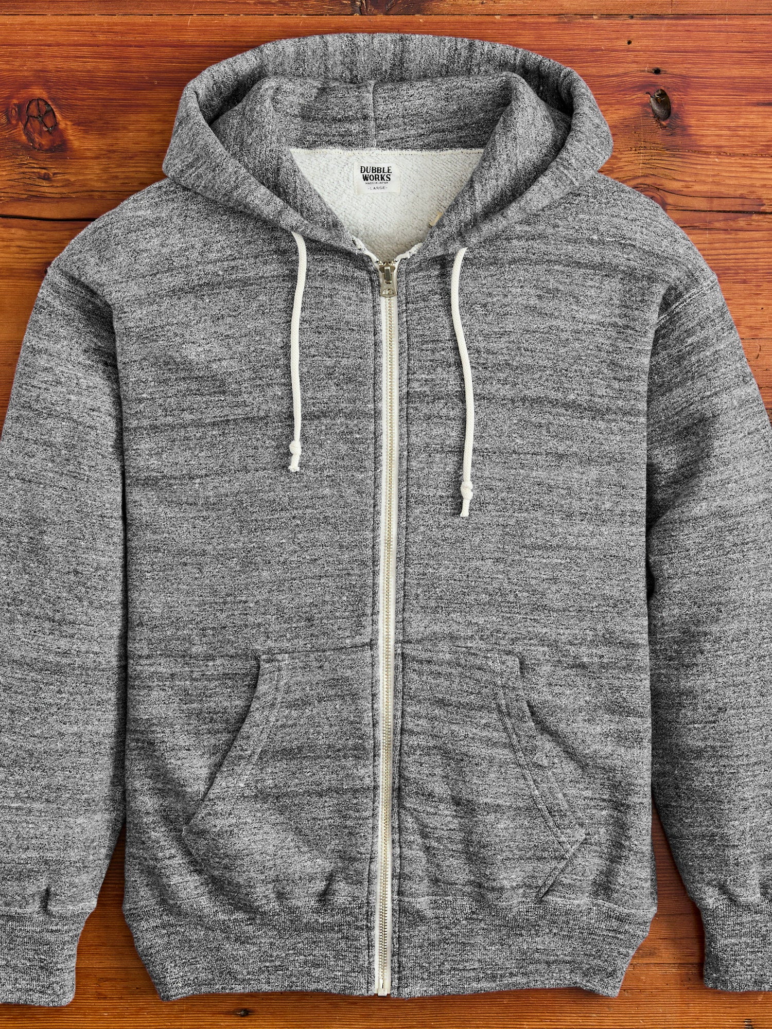 Tsuriami Loopwheel Zip Hoodie in Heather Charcoal – Blue Owl Workshop 