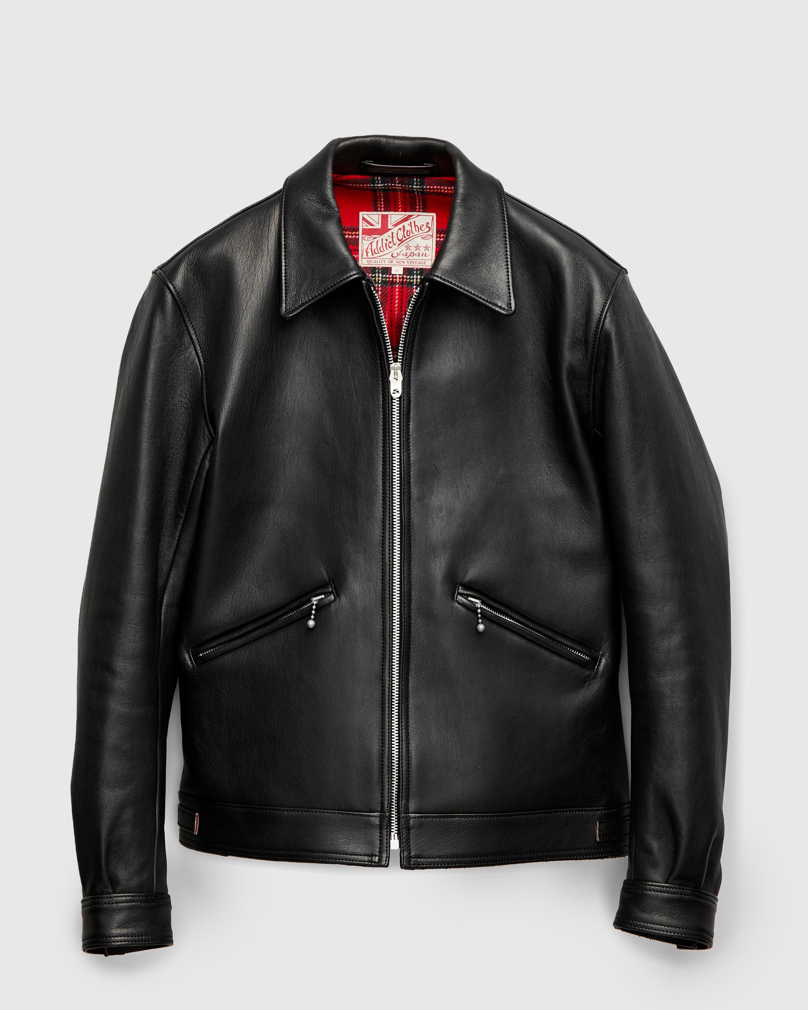 japanese motorcycle gear AD-00 Sheepskin Husky Jacket in Black Teacore – Blue Owl Workshop