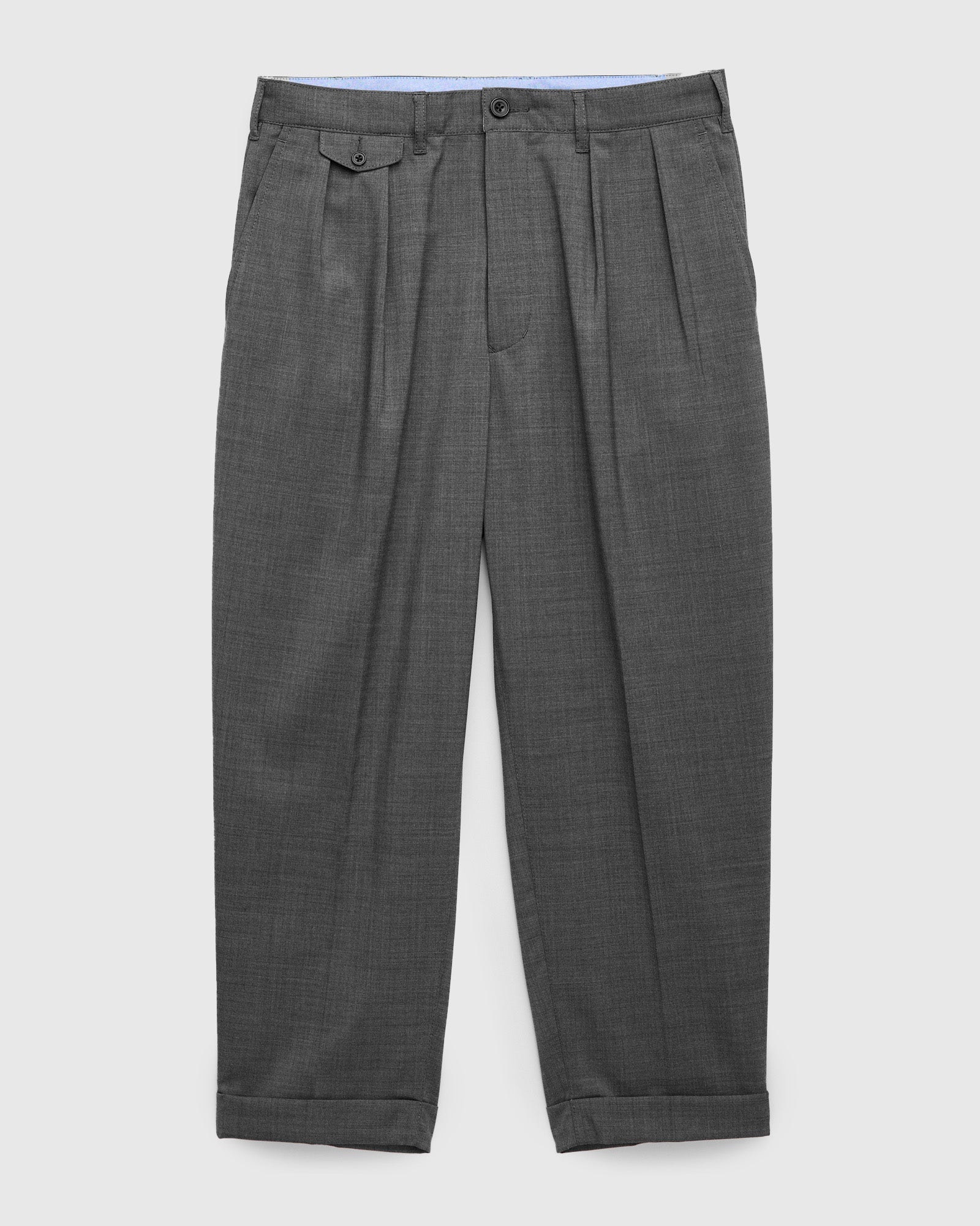 The Sacha Trouser - Light Grey Tropical Wool