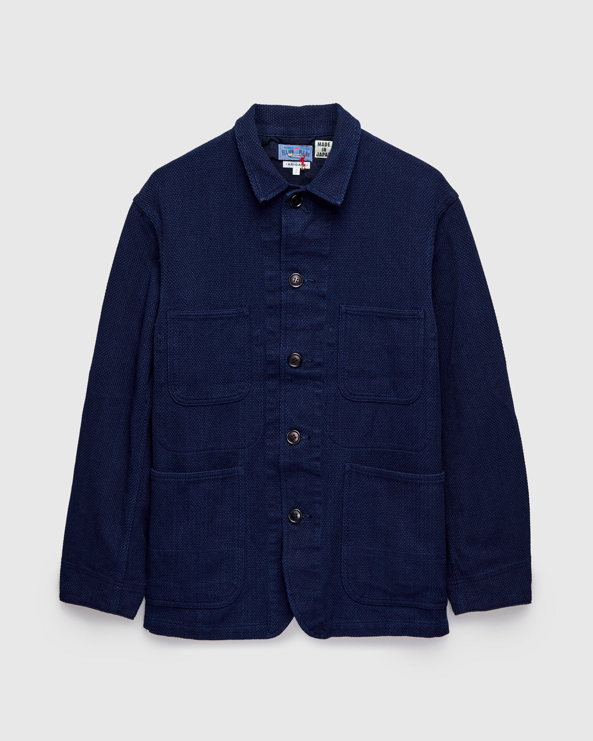 Light Sashiko Coverall Jacket in Pure Indigo – Blue Owl Workshop