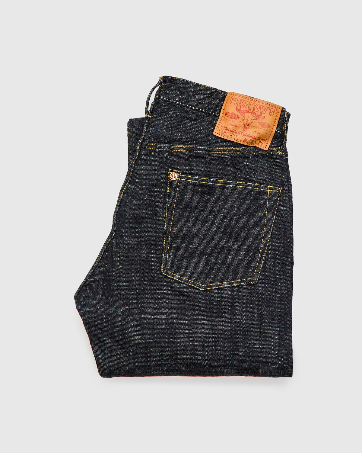 421SW 13.5oz Selvedge Denim - Classic Straight Fit – Blue Owl Workshop