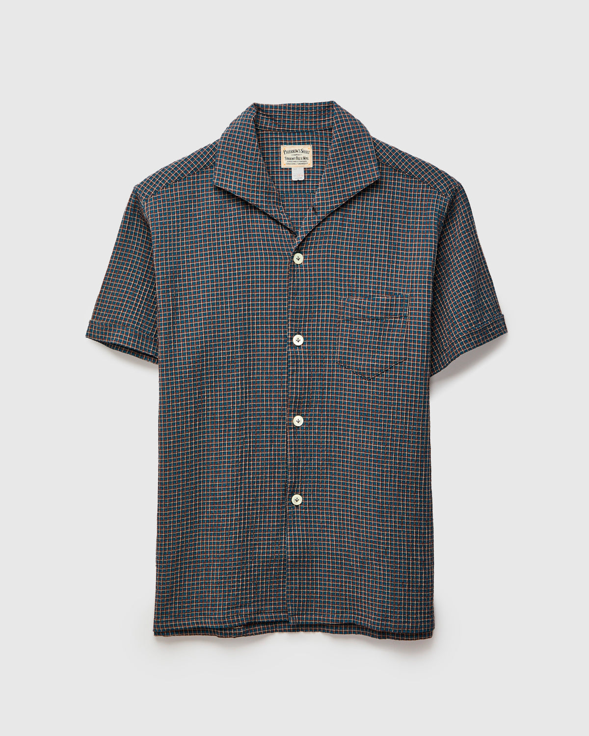 Italian Collar Shirt in Blue Check – Blue Owl Workshop