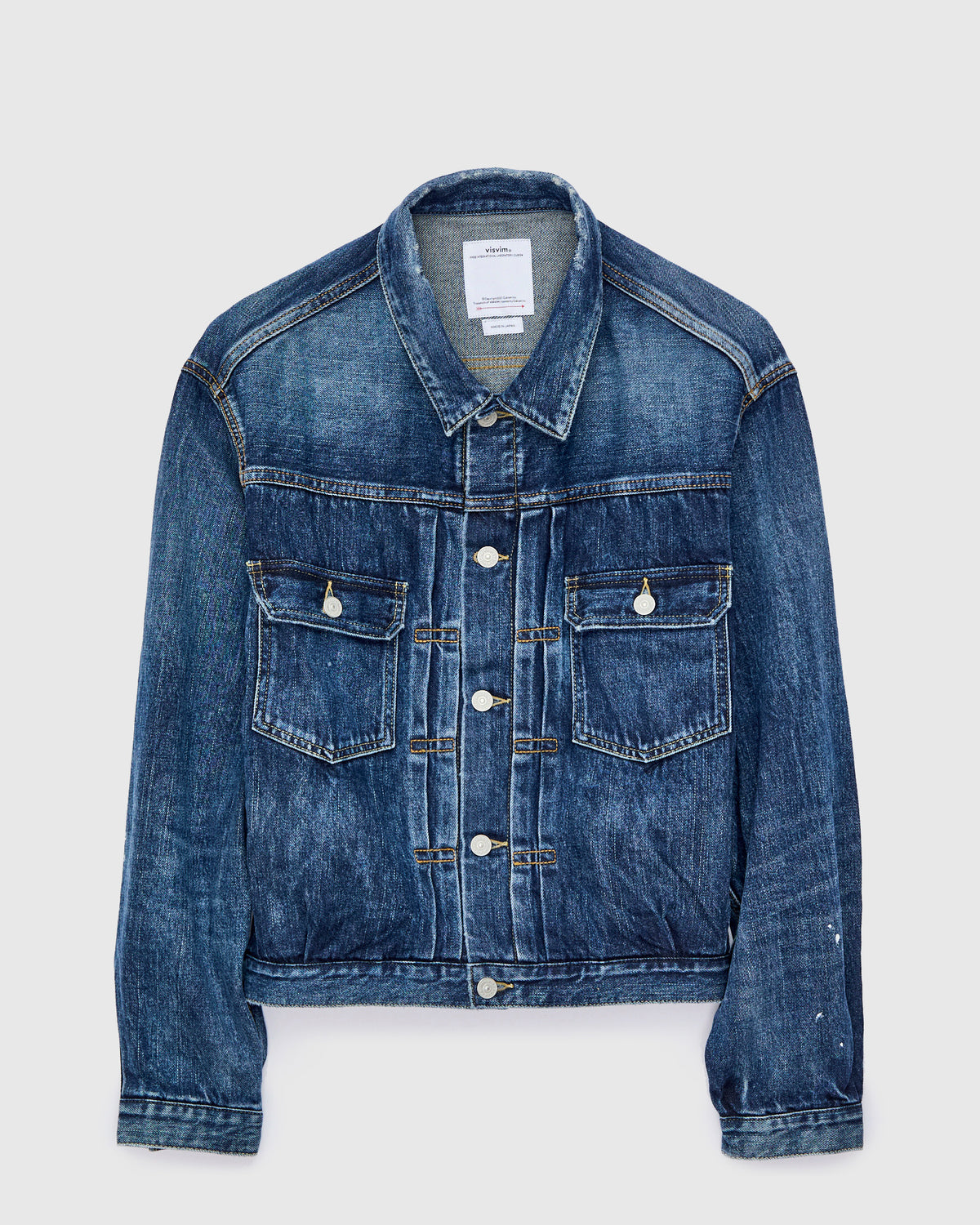 Social Sculpture 101X Damaged Denim JKT in 1010 Washed Indigo 