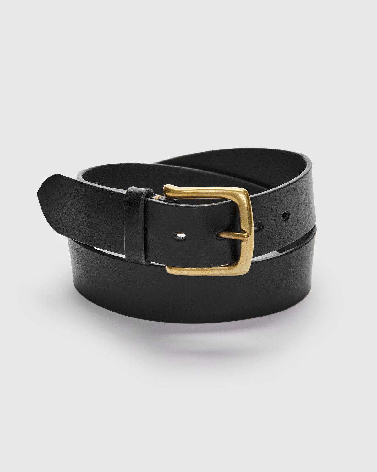 The Worth Collection Black LEATHER BELT C101BT15 112 Signature Leather Belt - Black - Copper main image 3