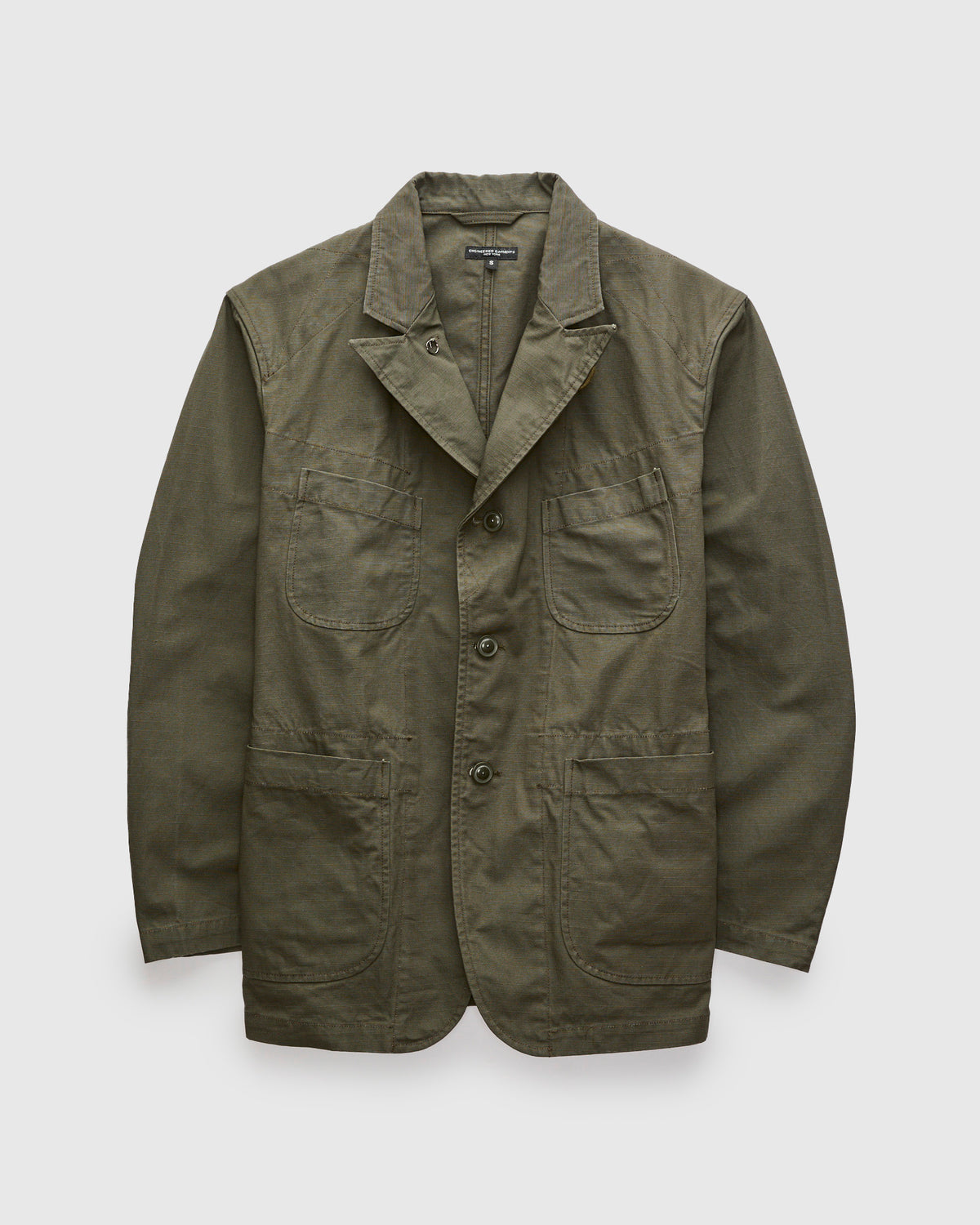 Bedford Jacket in Olive Heavyweight Cotton Ripstop – Blue Owl Workshop