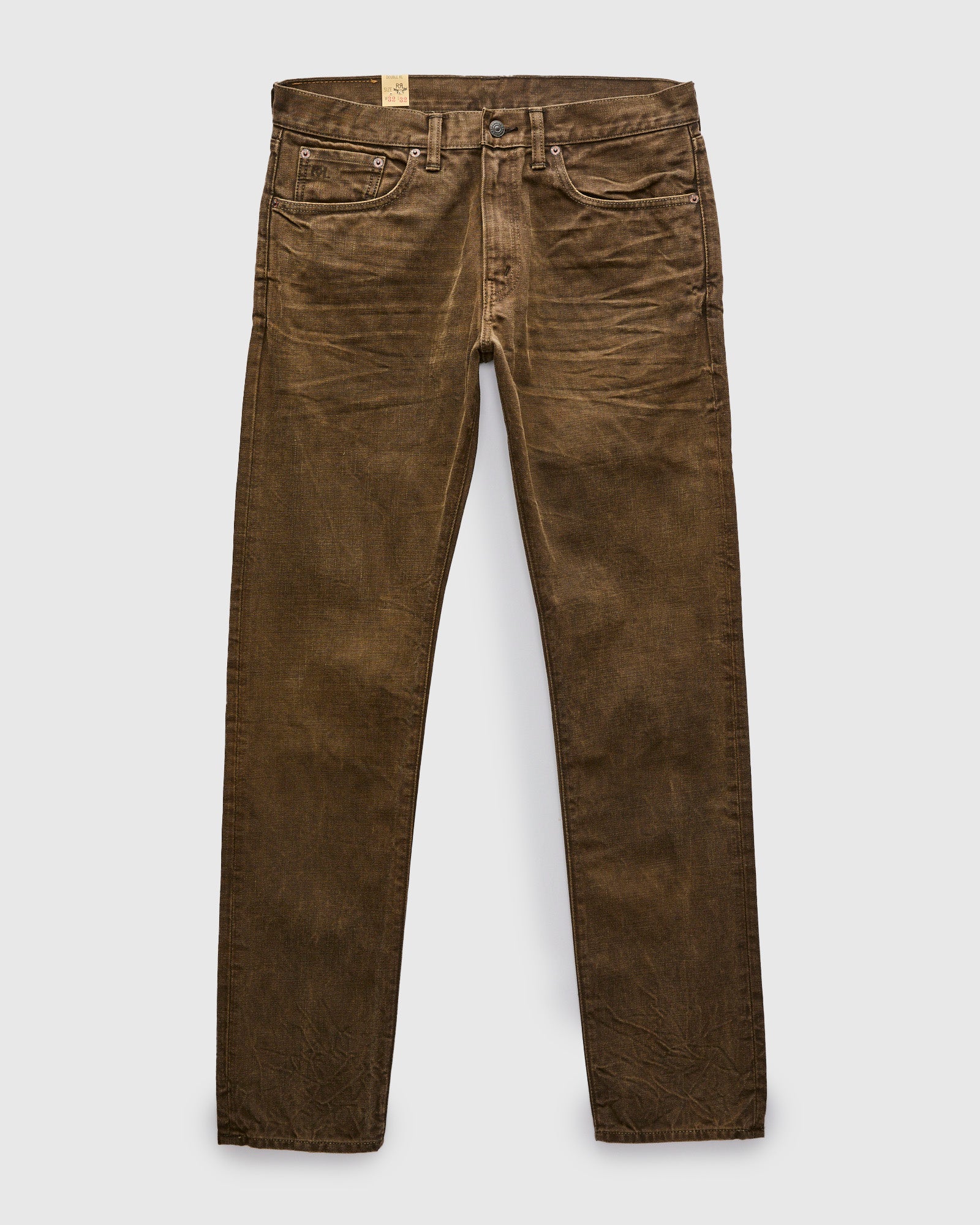 RRL DISTRESSED BROWN JEANS アメリカ製 32×30 RRL Slim Fit Denim Jeans - Distressed Brown Wash | Stretch