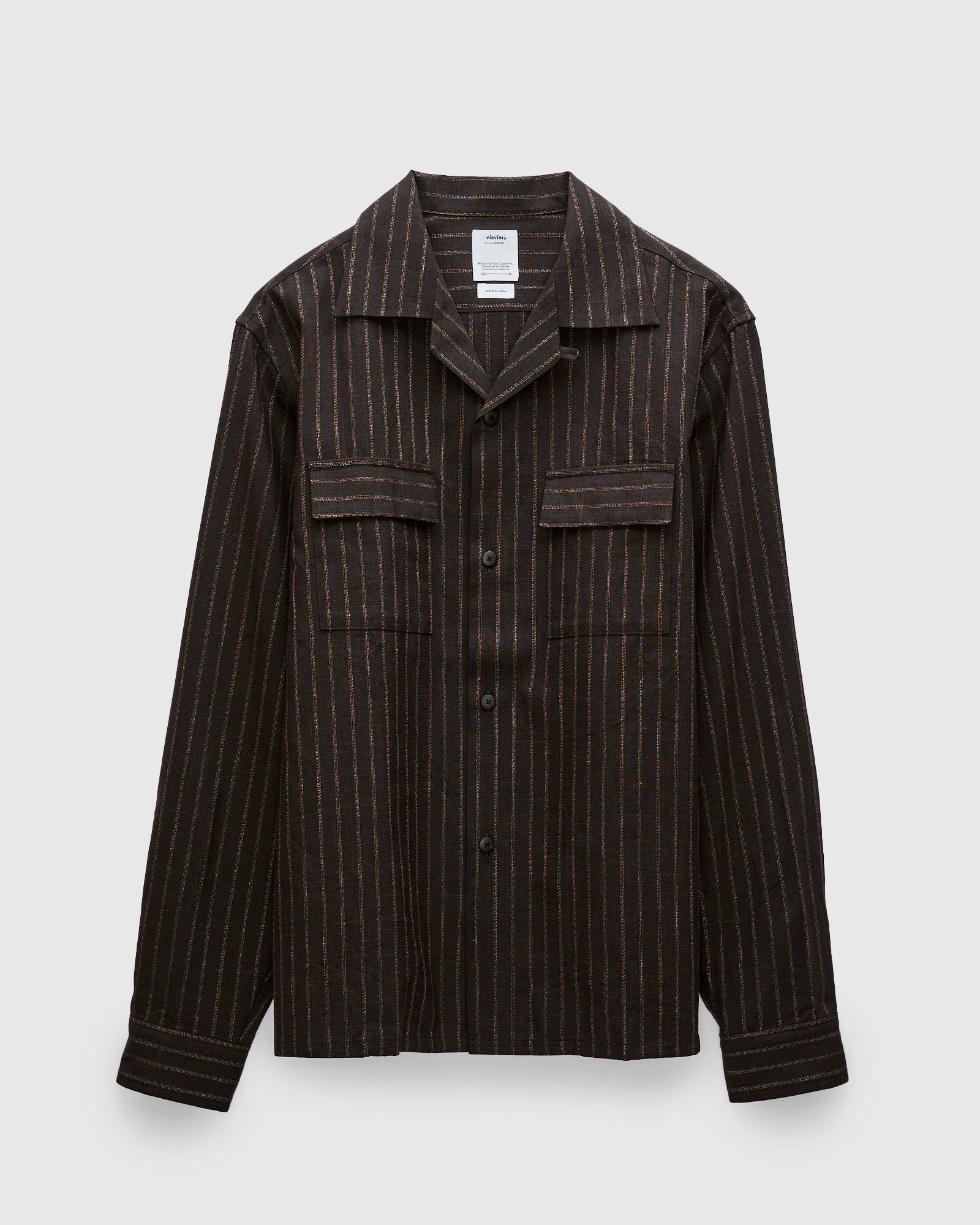 Visvim Keesey Shirt Stripes LS in Black 2