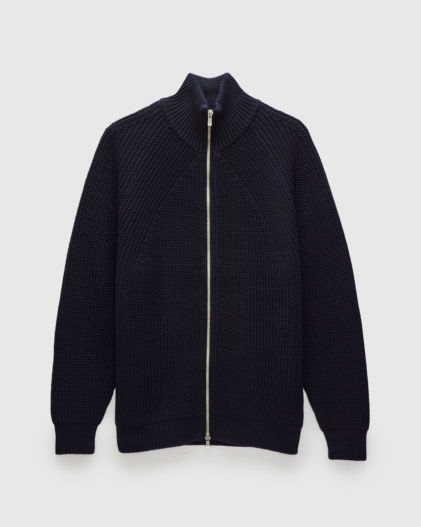 トップス BATONER SIGNATURE DS KNIT 2024AW Signature Knit Wool Drivers Zip in Navy – Blue Owl Workshop