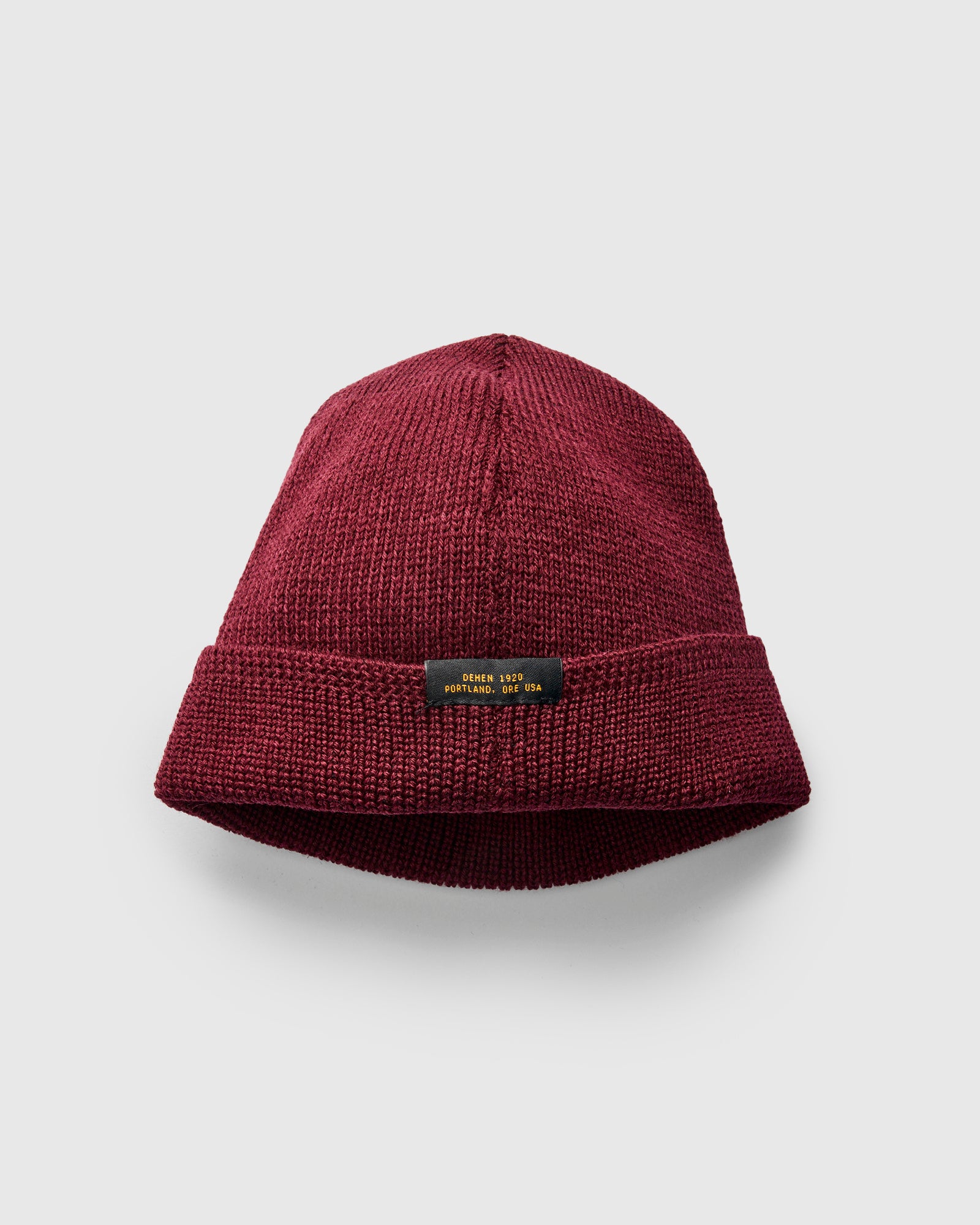 Wool Knit Watch Cap in Burgundy – Blue Owl Workshop