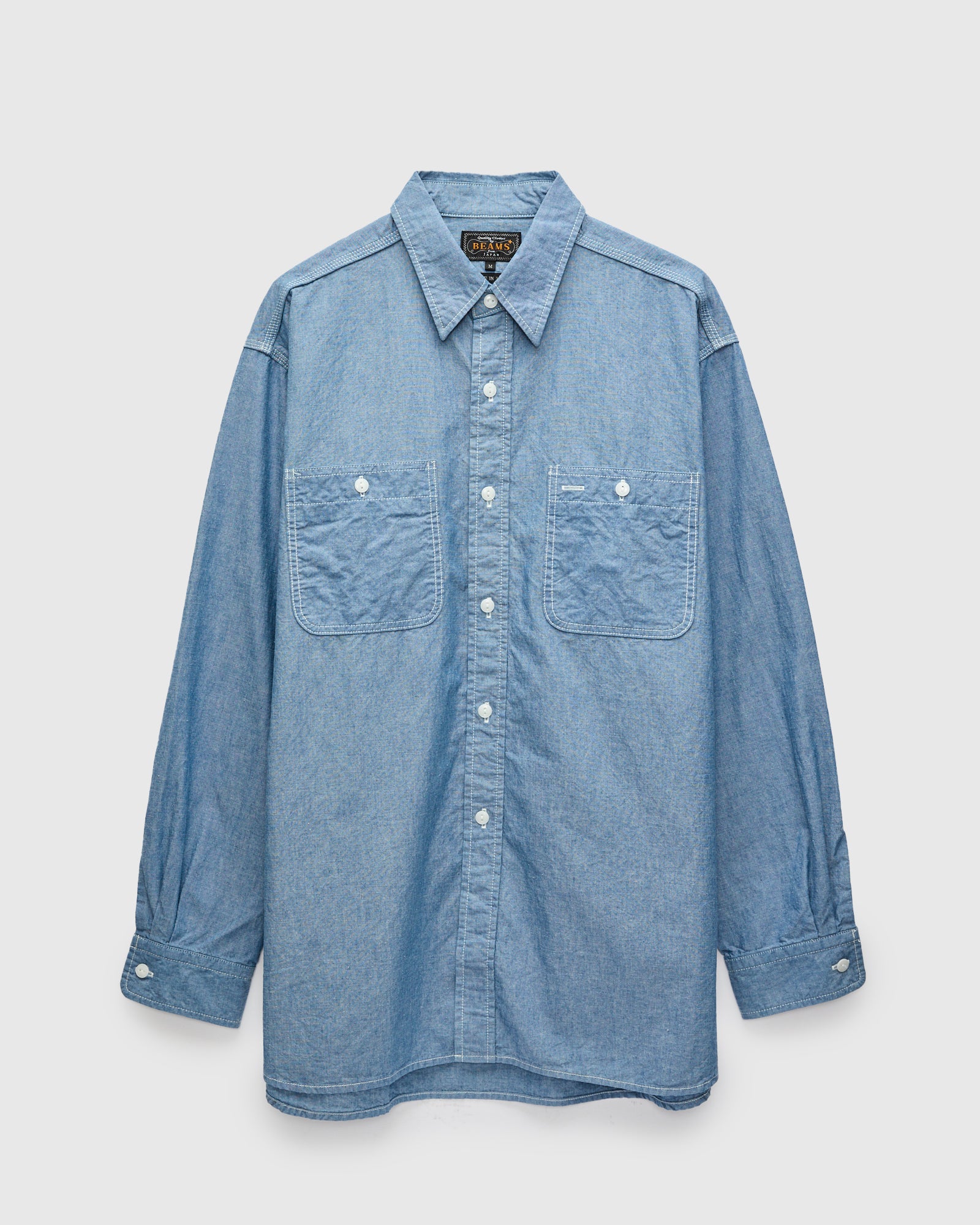 Chambray Workshirt in Sax – Blue Owl Workshop