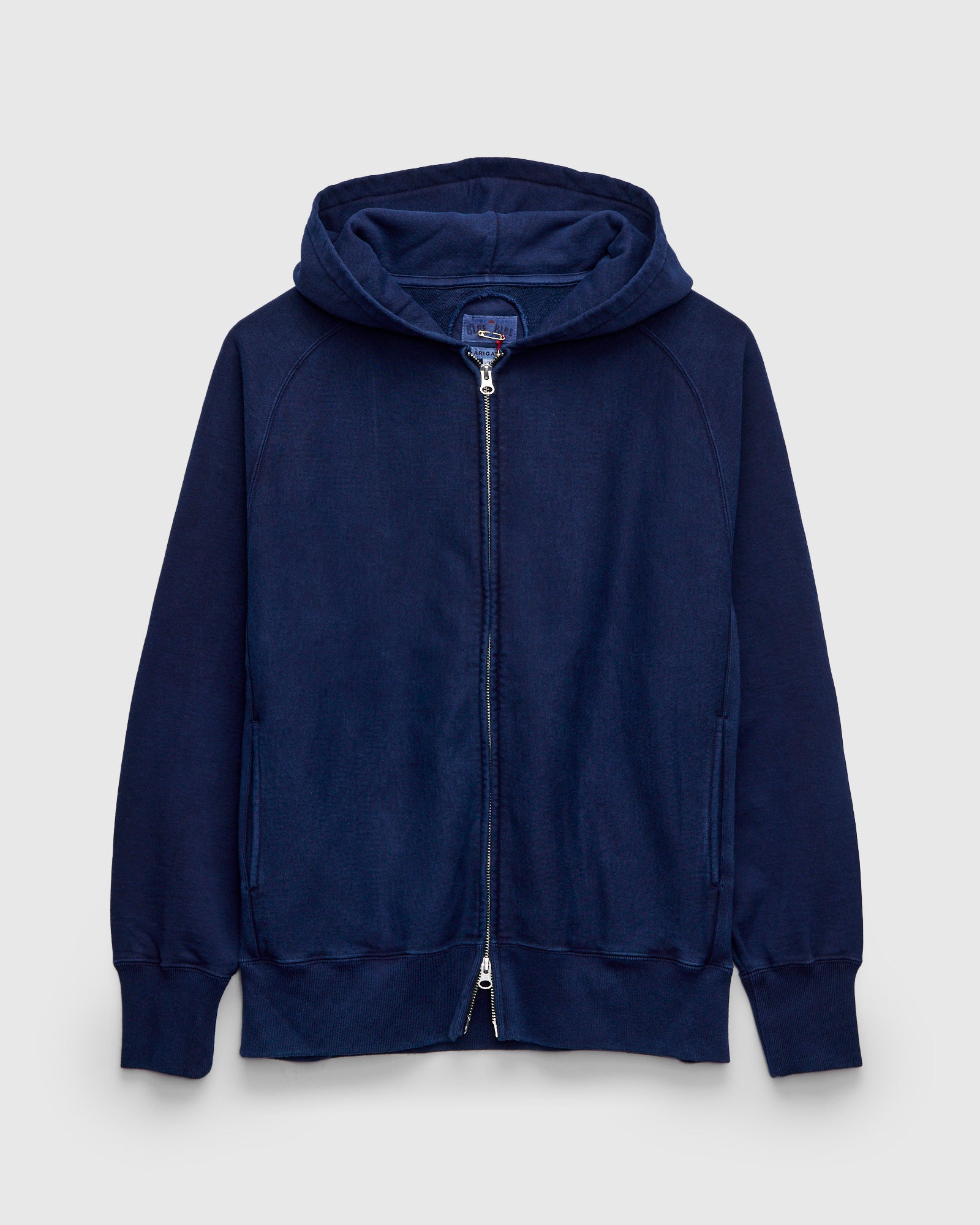 Organic Hand-Dyed Zip Hoodie in Indigo – Blue Owl Workshop