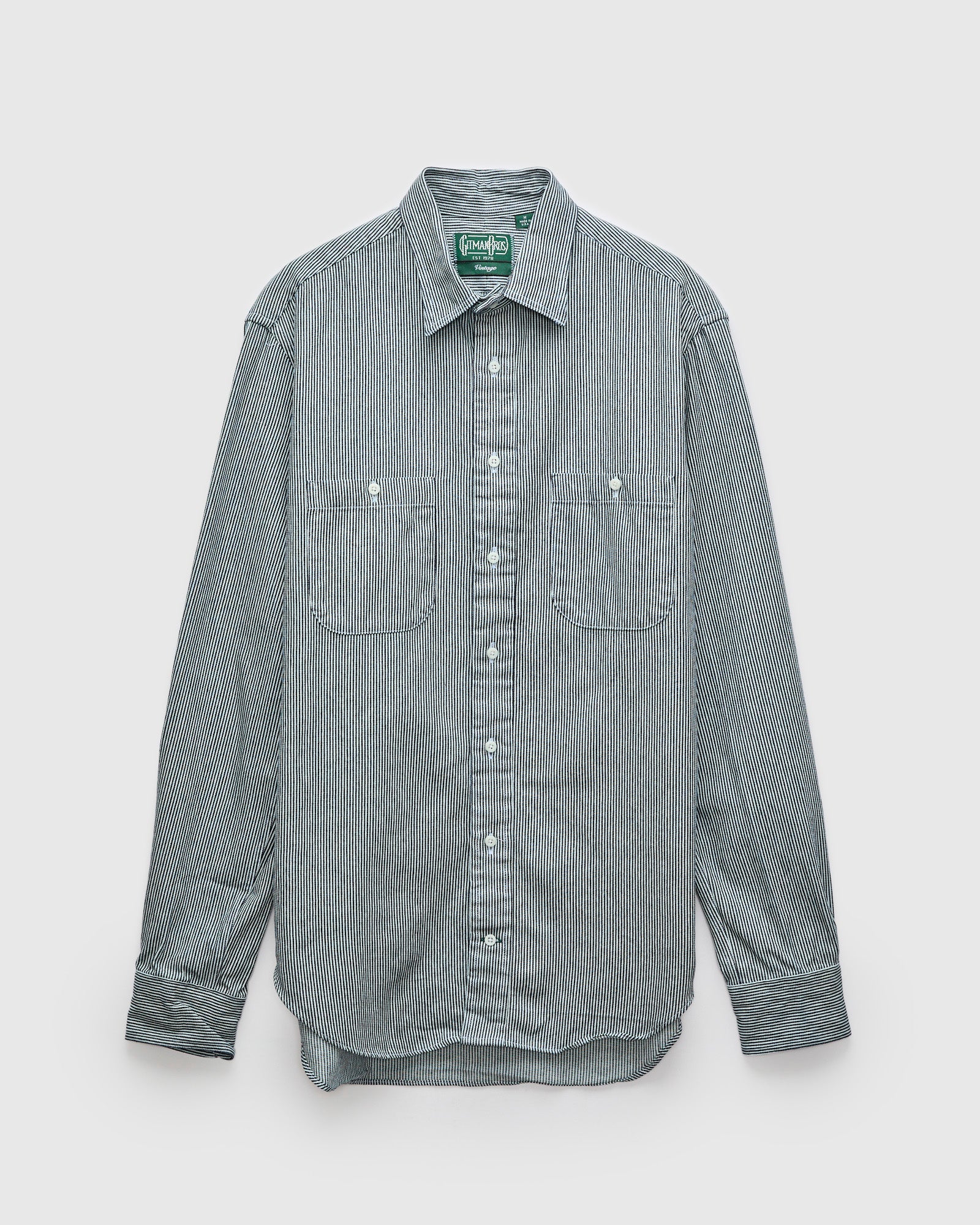 Hickory Stripe Denim Workshirt in Blue Stripe – Blue Owl Workshop
