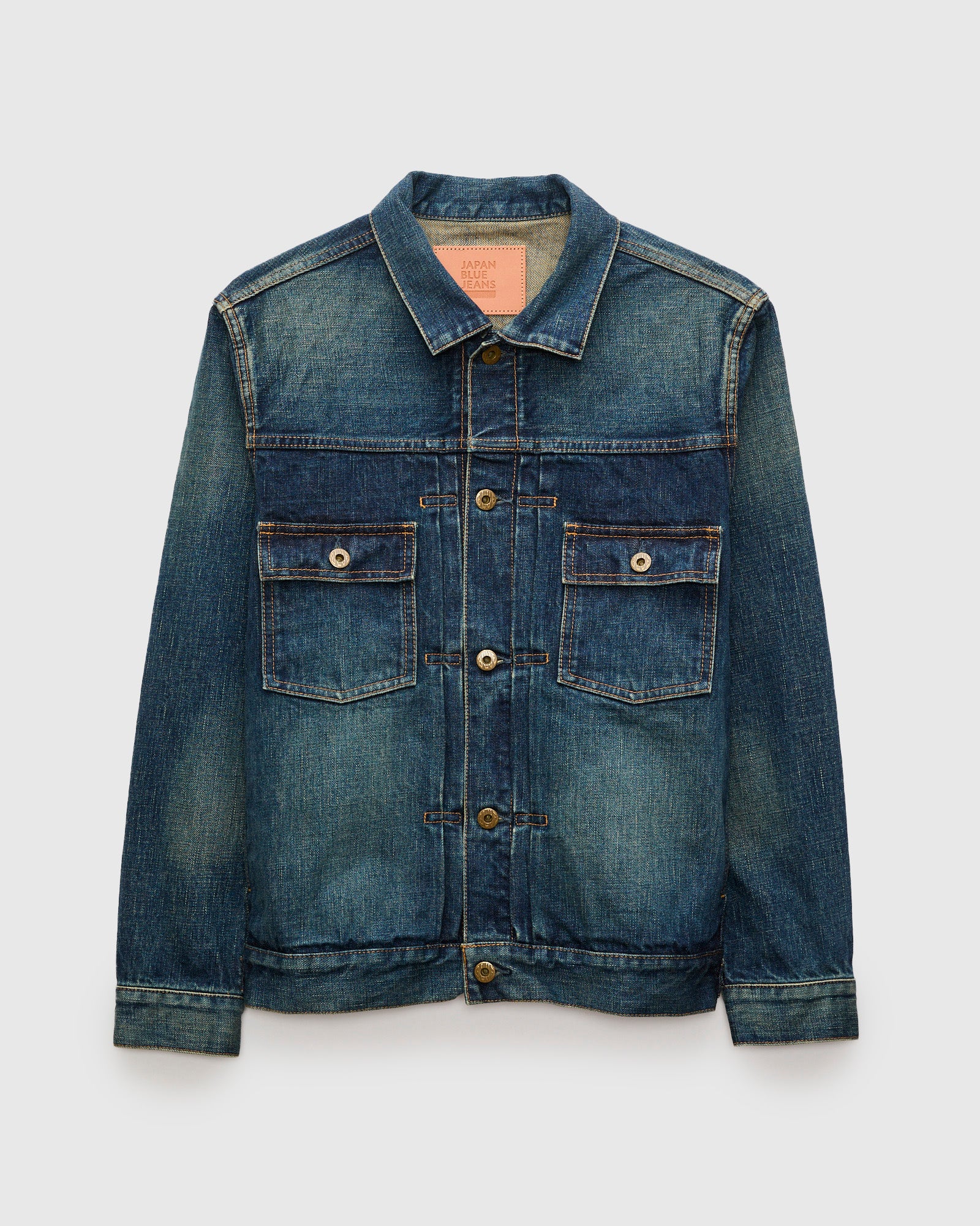 JBGJ1000-D01 14.8oz Type 2 Denim Jacket in Dark Wash Indigo – Blue
