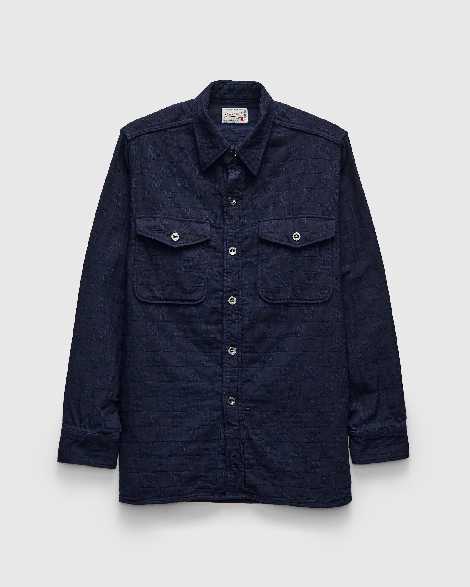 Officer Shirt in Indigo Plaid – Blue Owl Workshop
