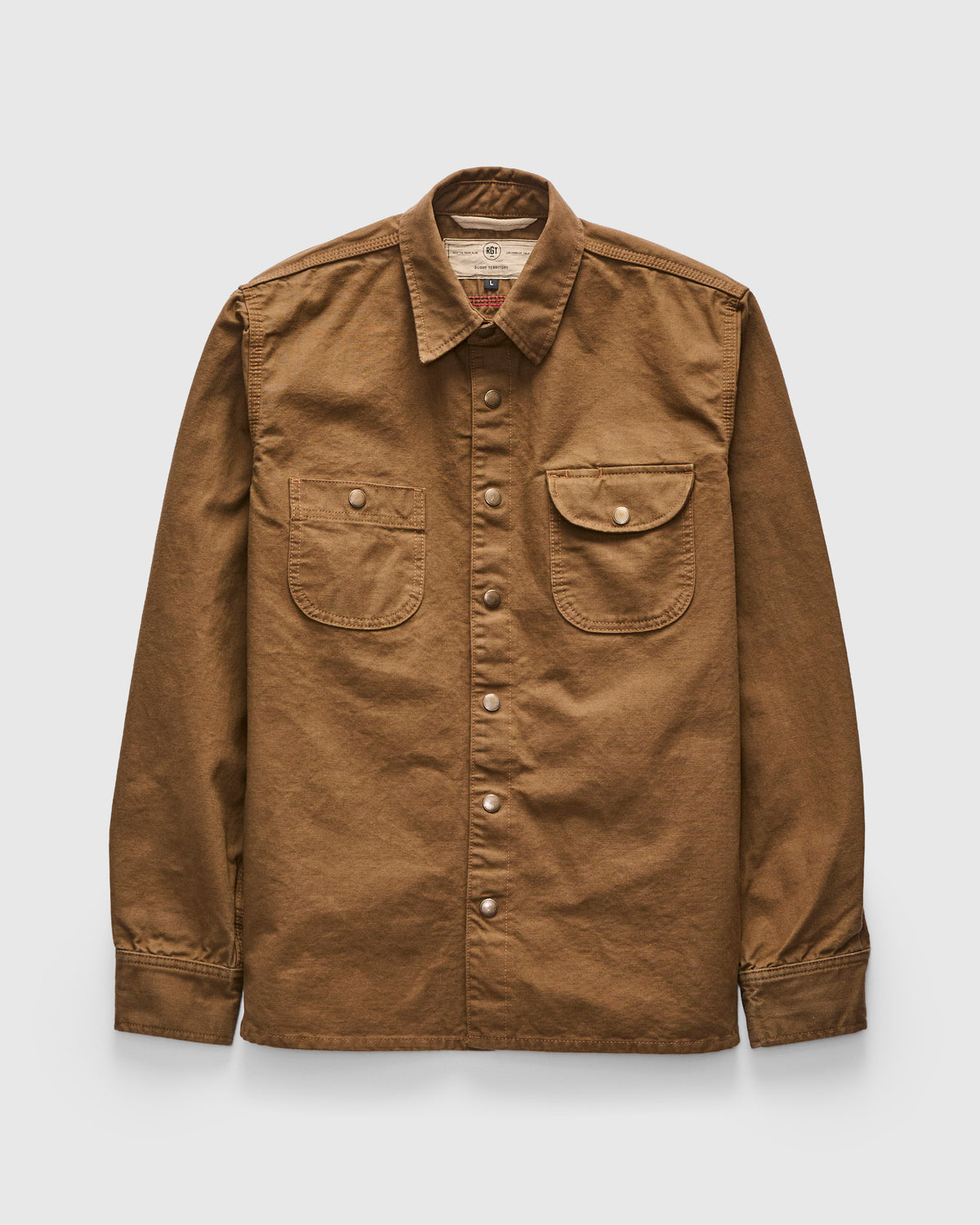 Dyed Canvas Work Shirt in Golden Brown – Blue Owl Workshop