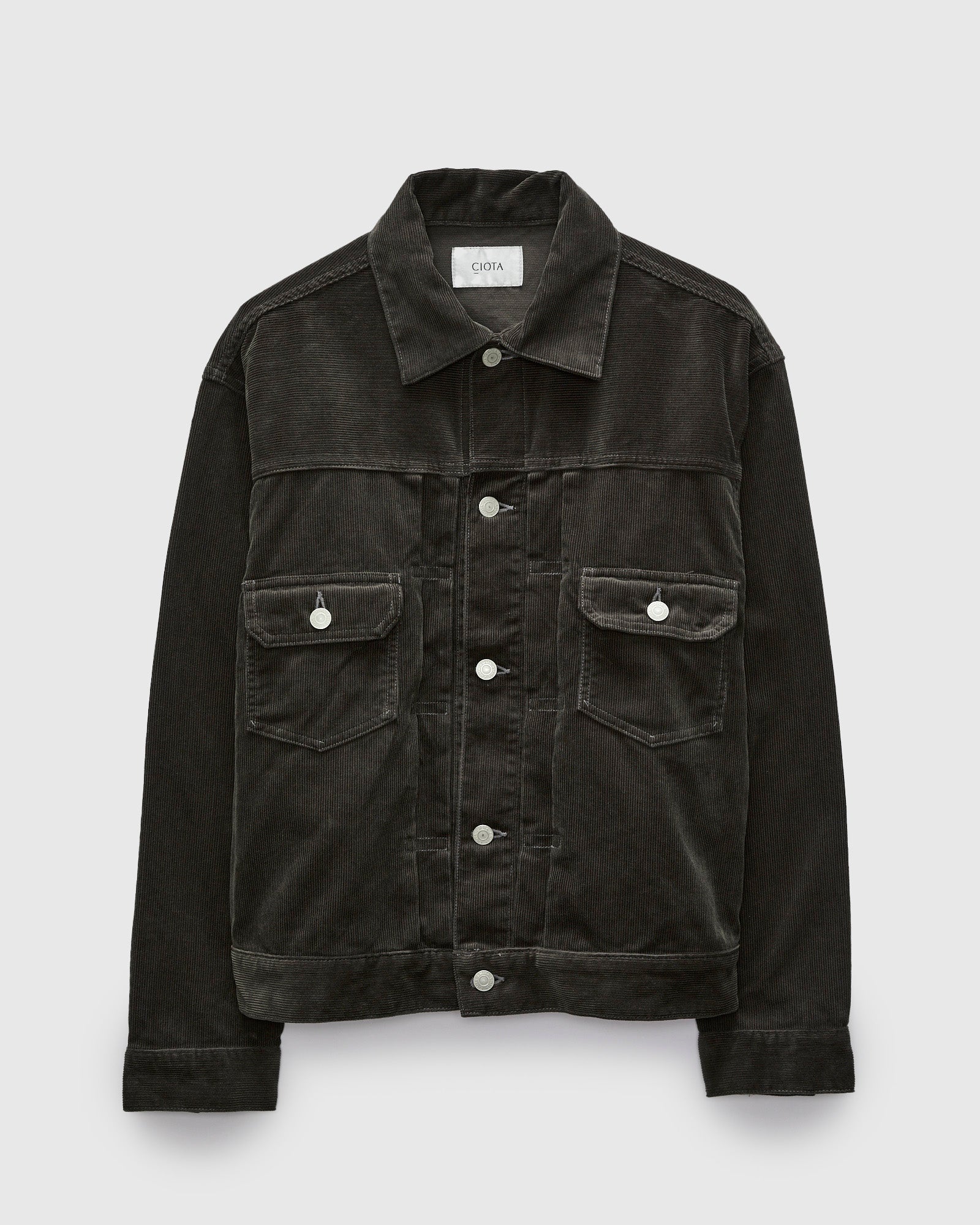 Double Pocket Corduroy Jacket in Charcoal Grey – Blue Owl Workshop