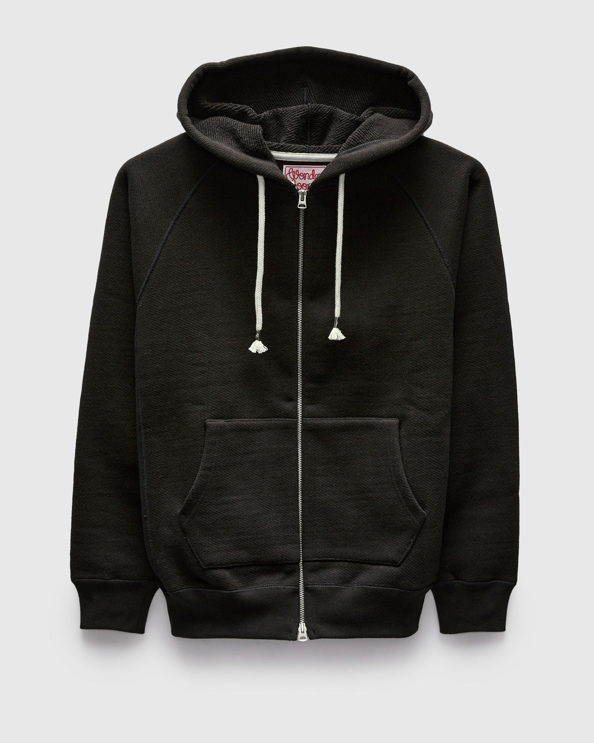 Double Heavyweight French Terry 25.8oz Zip Hoodie in Sumi Black 
