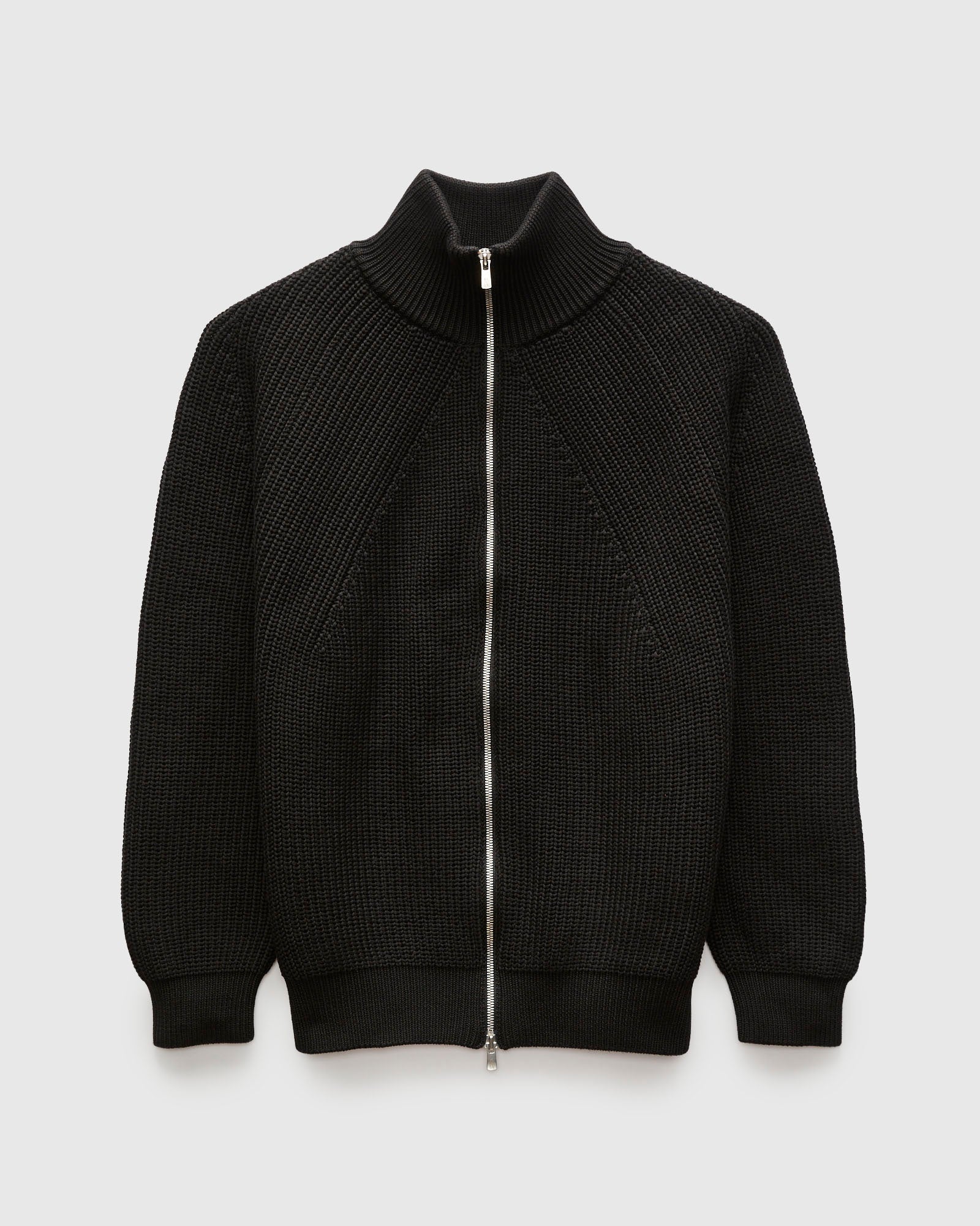 Signature Knit Cotton Drivers Zip in Black – Blue Owl Workshop