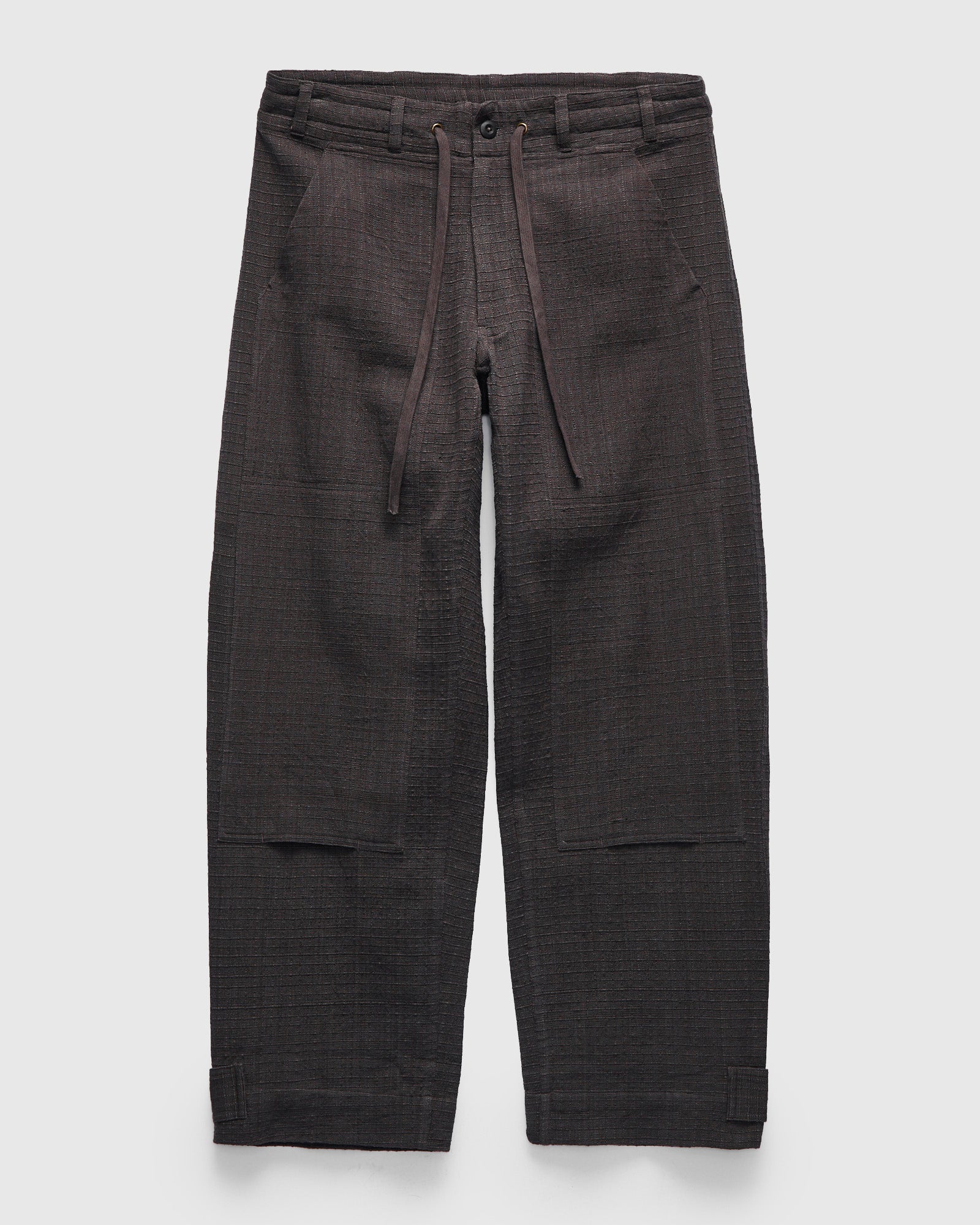 Raka Pant in Smoke Handwoven Ripstop – Blue Owl Workshop