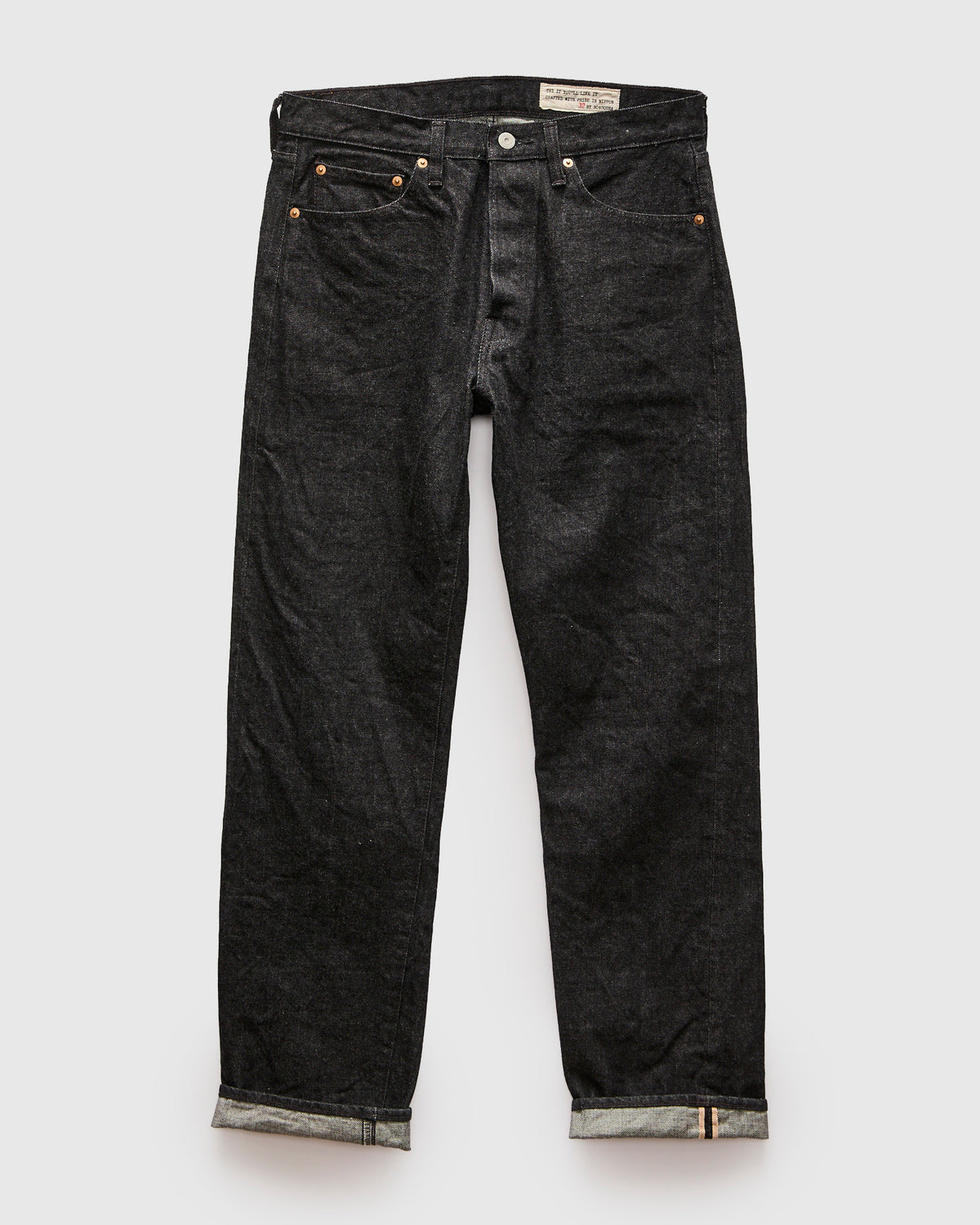 66 Black 15oz Rinsed Selvedge Denim - Ivy League Fit – Blue Owl 
